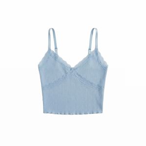 Y2K Blue Lace Cami Top
