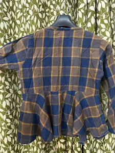 Stylish Plaid Peplum Top💙