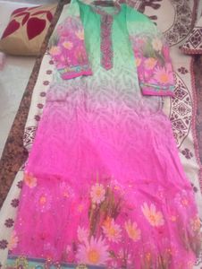 Vibrant Floral Print Kurta
