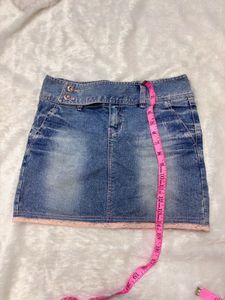 coquette pinterest vintage denim skirt