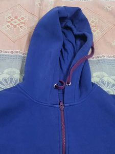 Women blue hoodie jacket