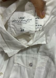 H&amp;M Classic White Long Sleeve Shirt