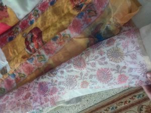 Digital print cotton saree