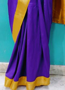 Beautiful purple silk saree
