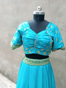 Stunning Teal Lehenga Choli Set