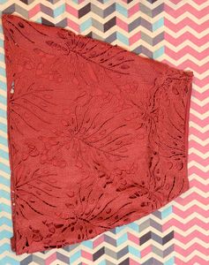 peach pink short skirt
