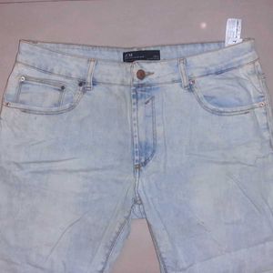 Light Wash Denim Shorts — ZARA Man
