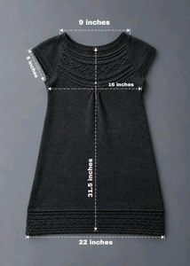 CHARCOAL GREY SLEEVELESS KNIT DRESS