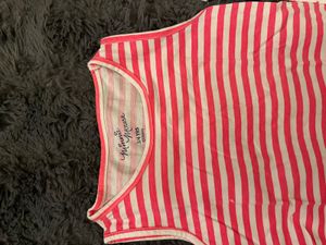 Cute Pink Striped Double Tank Top and Shorts Set