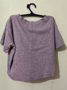 Comfortable Heathered Purple T-Shirt
