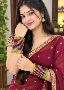 Elegant Beaded Bangles 4 pcs set