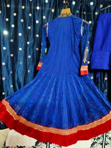 Elegant Blue Anarkali Suit