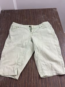 Light Green Casual Shorts