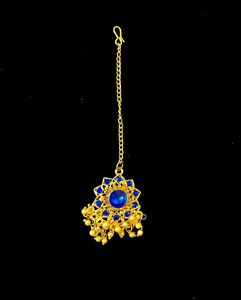 Royal Blue &amp; Gold Kundan Necklace Set