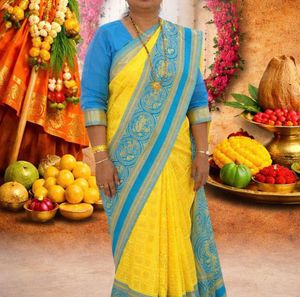Vibrant Yellow Banarasi Silk Saree