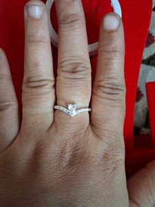 Heart Shaped Ring with Stones