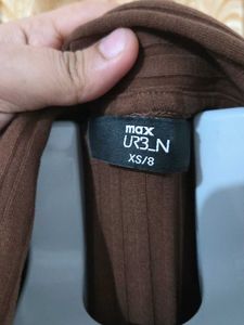 Ribbed Knit Polo Dress
