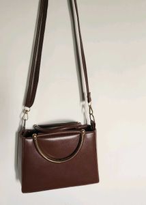 Chic Brown Top Handle Handbag