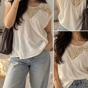 mango White Lace Detail top