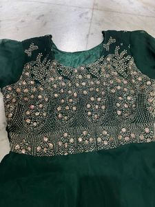 Beautiful green anarkali frock