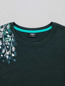 Floral Print Dark Teal T-Shirt