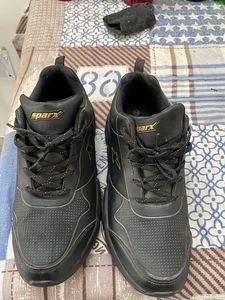 Black running shoes
