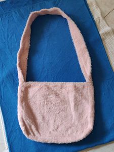 Pink Fuzzy Shoulder Bag