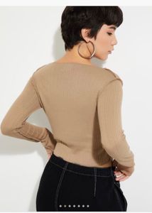 Max Ribbed Long Sleeve Crop Top