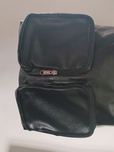 Avon Black Faux Leather Hobo Bag