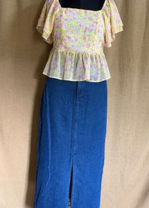 Flowy Floral Peplum Top