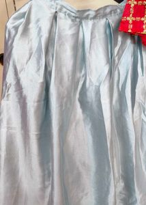 Red &amp; steel grey Lehenga Choli Set