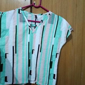 Stylish Striped V-Neck Top