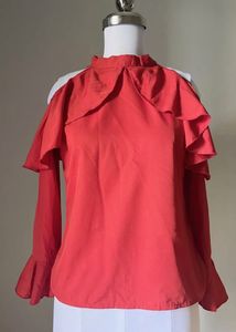 Chic Cold Shoulder Ruffle top