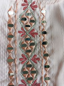 Peach Sleeveless Kurti