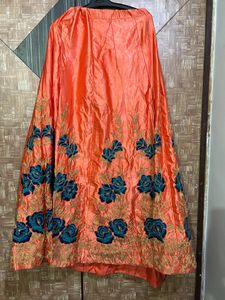 Pink And Blue Lehenga