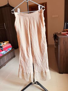 Elegant Beige Palazzo Pants