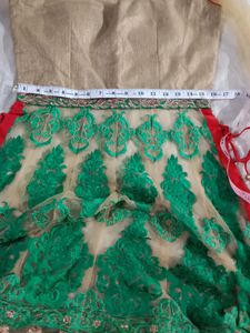 Elegant Green &amp; Gold Anarkali Suit
