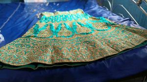 Heavy bridal lehenga with cancan attached