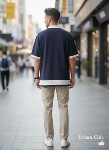 Stylish Two-Tone Polo Shirt