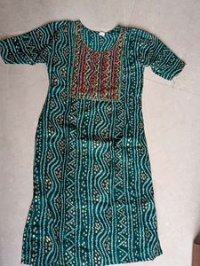 Elegant Green Printed Kurta