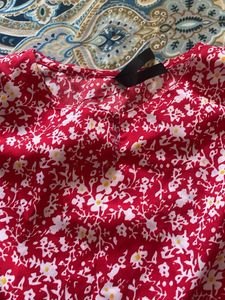 Red Floral Print Dress