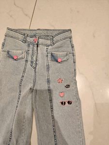 Cute Embroidered Jeans