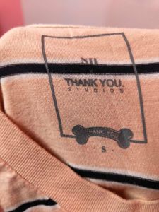 Pink Striped T-Shirt with Bear Patch