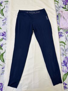 Reebok Navy Blue Cuffed Jogger Pants