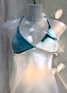 221110. Teal Tie-Dye Bikini Top