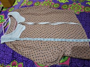 Chic Brown Polka Dot Blouse