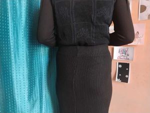 ❤️🤍Black Knitted Sleeveless To❤️p🤍