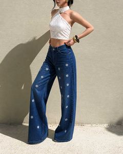 Pinteresty Embroidered Daisy Jeans With Top