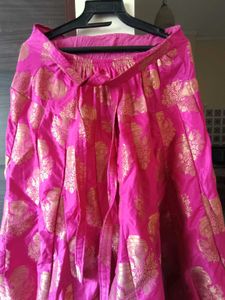 Pink &amp; Gold Ethnic Skirt