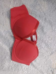 Strapless Red Bra